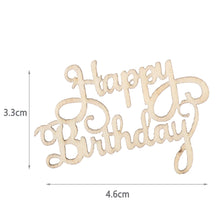 Load image into Gallery viewer, thecraftshop.net trucraft Wooden MDF  Happy Birthday   Craft Embellishments  Card Toppers   Pack of 5
