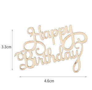 thecraftshop.net trucraft Wooden MDF  Happy Birthday   Craft Embellishments  Card Toppers   Pack of 5
