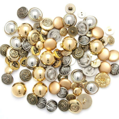 THECRAFTSHOP.NET Trucraft - Mixed Size Buttons - 95g Pack - METALLICS