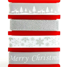 Load image into Gallery viewer, thecraftshop.net Italian Options - Winter Wonderland Christmas Ribbons – 8M (4 Designs x 2M)

