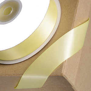 Trucraft - Double Sided Satin Craft Ribbon - 15mm x 2m Length - Yellow