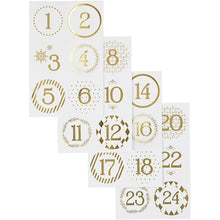 Load image into Gallery viewer, thecraftshop.net Copy of Vivi Gade - DIY Advent Calendar Stickers - White / Gold
