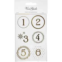 Load image into Gallery viewer, thecraftshop.net Copy of Vivi Gade - DIY Advent Calendar Stickers - White / Gold 
