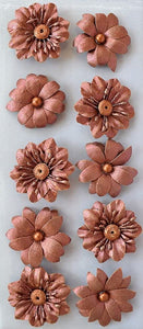 thecraftshop.net Italian Options - Handcrafted Metallic Paper Flowers - Antique Copper