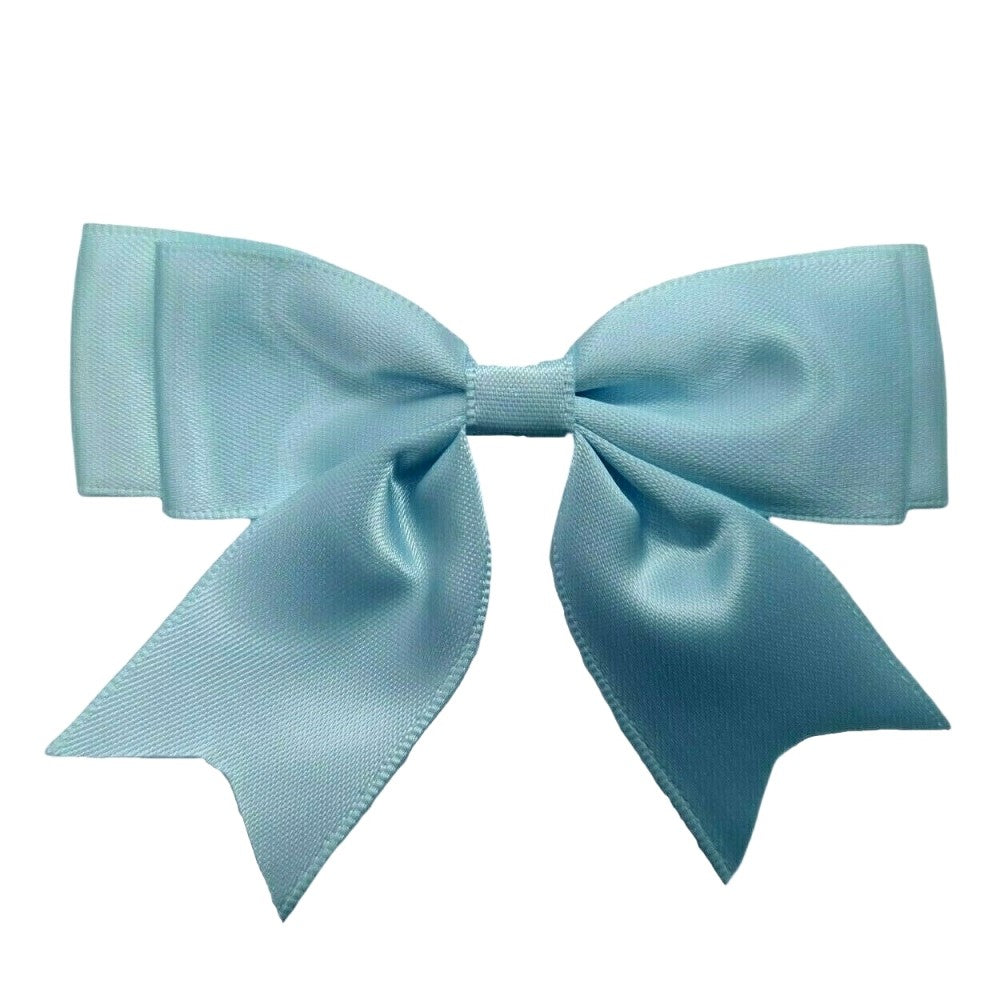 thecraftshop.net Trucraft - Large 25mm Satin Ribbon Double Bows - BABY BLUE - Pack of 5