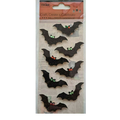 thecraftshop.net Italian Options - Halloween Glitter Bats Card Toppers