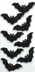thecraftshop.net Italian Options - Halloween Glitter Bats Card Toppers