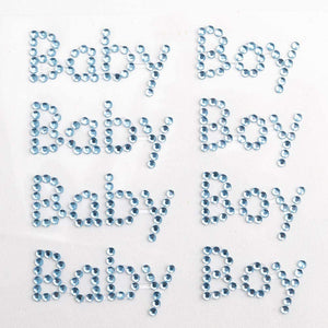 thecraftshop.net Italian Options - Baby Boy - Blue Diamante Craft Stickers