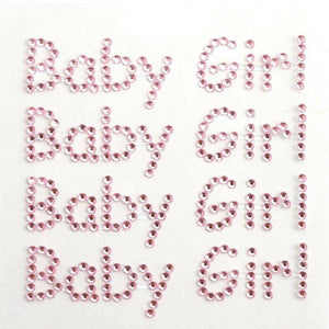 Italian Options - Baby Girl - Pink Diamante Craft Stickers