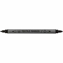 Load image into Gallery viewer, Creativ - Double Tip Permanent Fabric Textile Markers - Black
