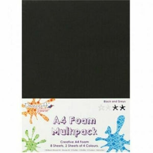 www.thecraftshop.net - Dovecraft A4 Foam Sheets - Blacks - 5050489044298