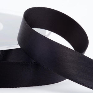 Trucraft - Satin Ribbon - 25mm 1" Wide x 2 Metre Length - Black