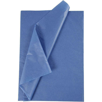 thecraftshop.net - Luxury Tissue Paper - BLUE - Bulk Pack - 25 x Sheets - 50cm x 70cm 