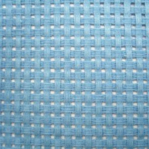 www.thecraftshop.net Trucraft - Binca Embroidery Cross Stitch Fabric - 25cm x 35cm - Blue