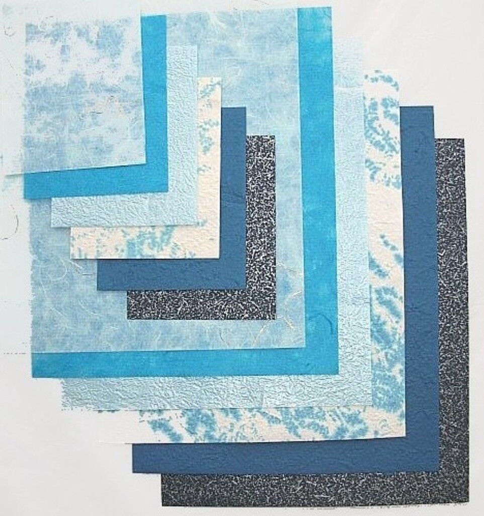 Trucraft - Textured Craft Paper - 6 Designs - 12 Sheets - Blues