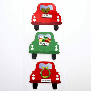 thecraftshop.net Italian Options - Driving Home for Christmas Card Toppers - Pack of 3