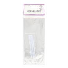 Load image into Gallery viewer, thecraftshop.net Dovecraft Essentials - Clear Cello Bags with Ties - Pack of 10 
