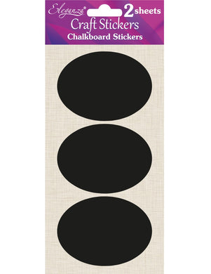 thecraftshop.net - Eleganza - chalkboard stickers large oval 5060223027524