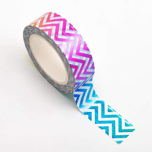 www.thecraftshop.net Italian Options - Washi Tape - 15mm x 10m Roll - Rainbow Chevron