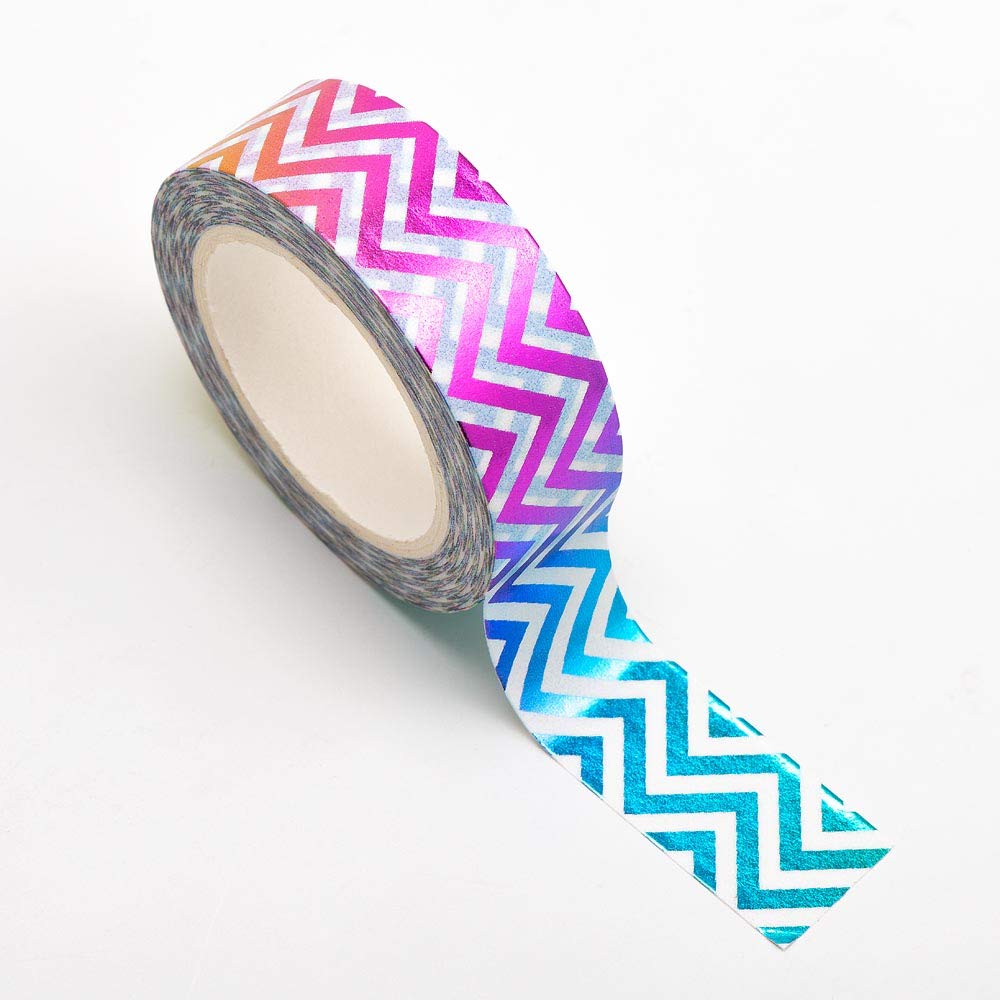 www.thecraftshop.net Italian Options - Washi Tape - 15mm x 10m Roll - Rainbow Chevron