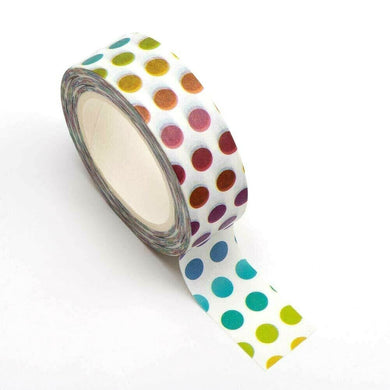 www.thecraftshop.net Italian Options - Washi Tape - 15mm x 10m Roll - Colourful Dots