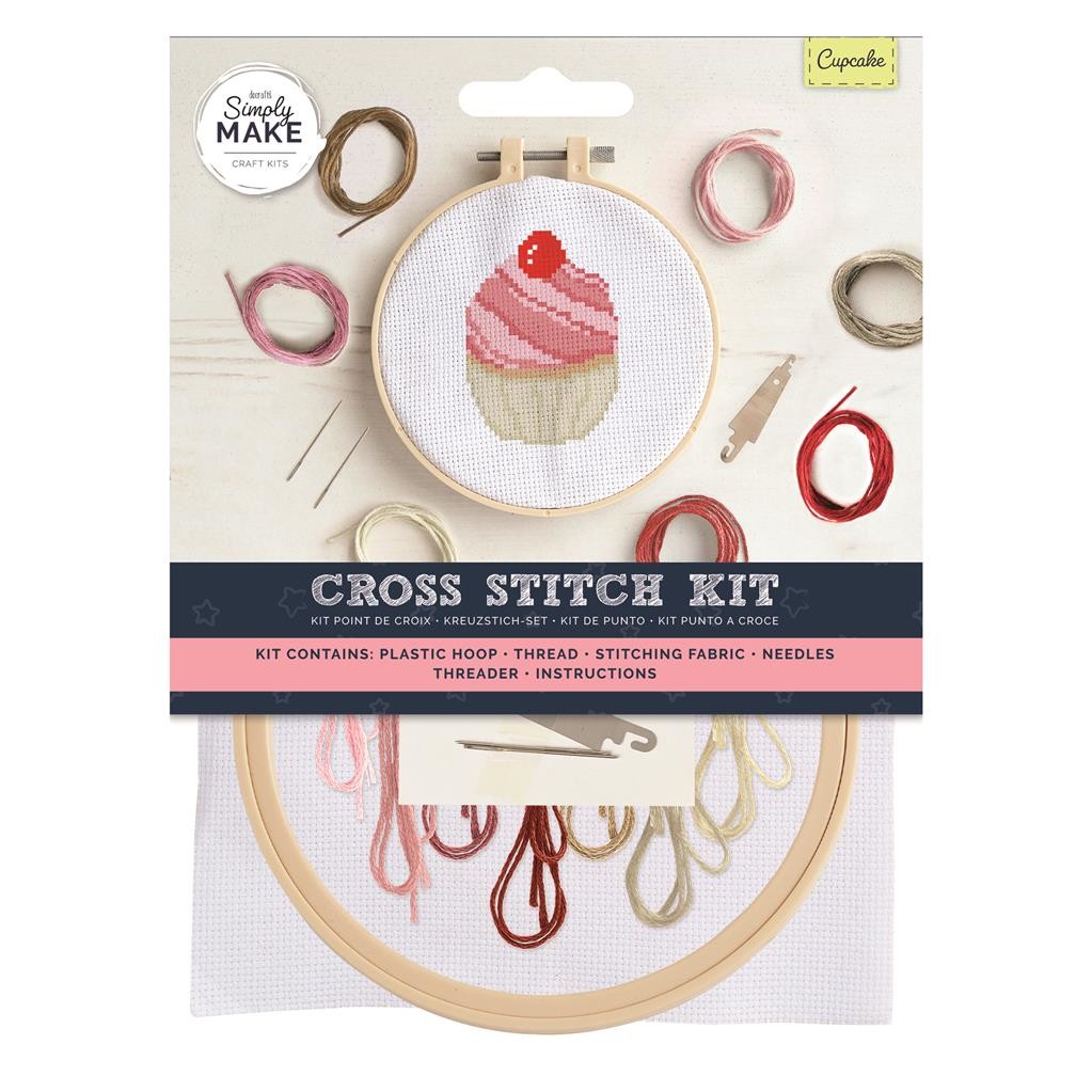 DoCrafts - Simply Make - Cross Stitch Kit - Cup Cake