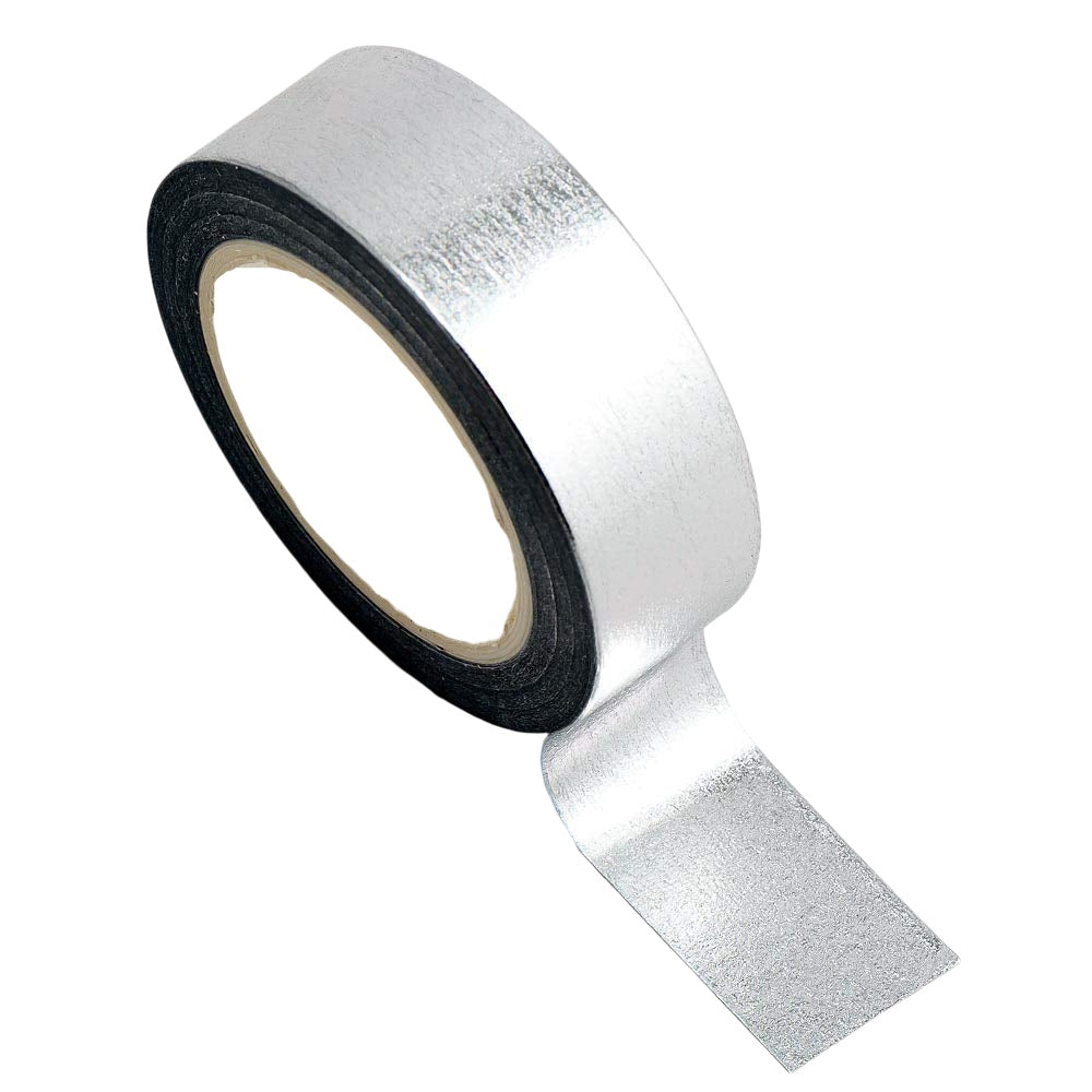 www.thecraftshop.net Italian Options - Washi Tape - 15mm x 10m Roll - Silver Metallic