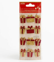 Load image into Gallery viewer, thecraftshop.net Italian Options - Glitter Presents Christmas Card Toppers - Pack of 12
