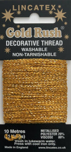 www.thecraftshop.net Lincatex Gold Rush Metallic Decorative Glitter Embroidery Thread 10m - GOLD