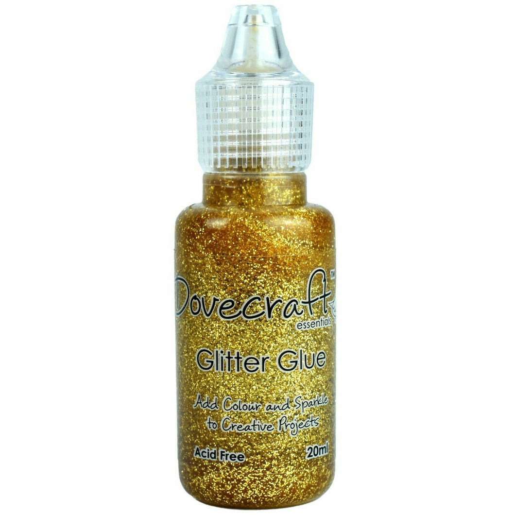 Dovecraft - Glitter Glue - Easy Application - 20ml - Gold