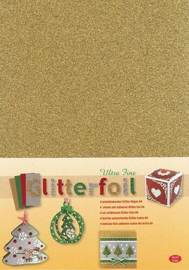 thecraftshop.net jeje glitter foil gold a4 sheets 8716133009026