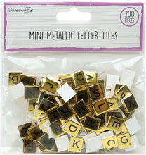 Load image into Gallery viewer, thecraftshop.net - Dovecraft - Mini Scrabble Letter Tiles - 1cm x 200 - GOLD 
