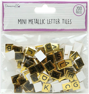 thecraftshop.net - Dovecraft - Mini Scrabble Letter Tiles - 1cm x 200 - GOLD 