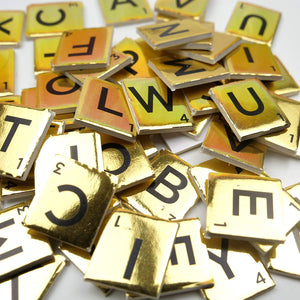 thecraftshop.net - Dovecraft - Mini Scrabble Letter Tiles - 1cm x 200 - GOLD