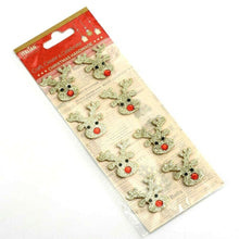 Load image into Gallery viewer, thecraftshop.net - Italian options - gold glitter reindeer card toppers  - 5038168042216
