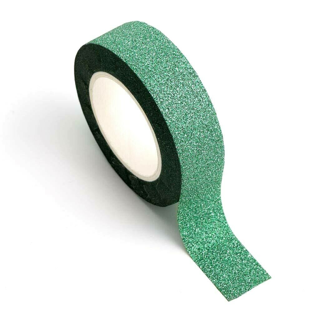 Italian Options - Glitter Washi Tape - 15mm x 10m Roll - Green – www ...