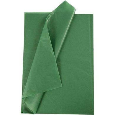 thecraftshop.net - Luxury Tissue Paper - GREEN - Bulk Pack - 25 x Sheets - 50cm x 70cm