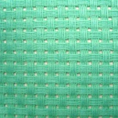 www.thecraftshop.net Trucraft - Binca Embroidery Cross Stitch Fabric - 25cm x 35cm - Green