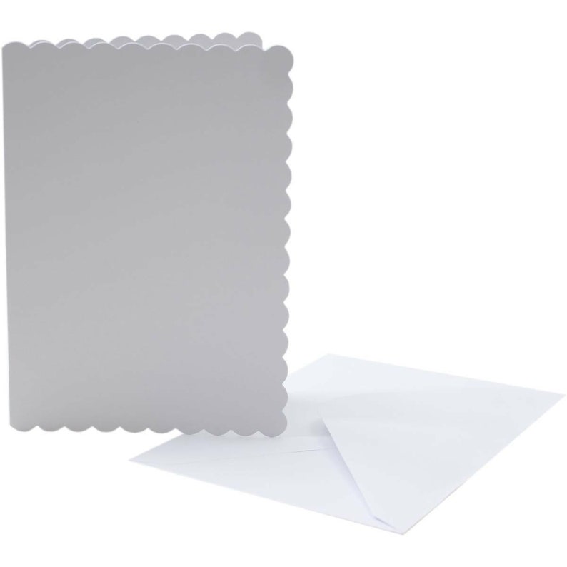 thecraftshop.net Trucraft - A6 Scalloped - White Blank Craft Cards with Envelopes - Pack of 10