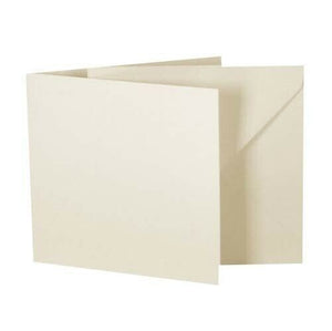 thecraftshop.net Trucraft - 6" Square - Ivory Blank DIY Craft Cards with Envelopes - Pack of 10