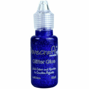 Dovecraft - Glitter Glue - Easy Application - 20ml - Midnight Blue