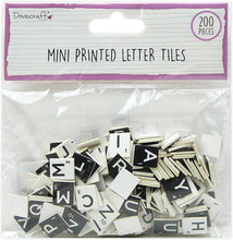 Load image into Gallery viewer, thecraftshop.net Dovecraft - Mini Scrabble Letter Tiles - 1cm x 200 - BLACK &amp; WHITE
