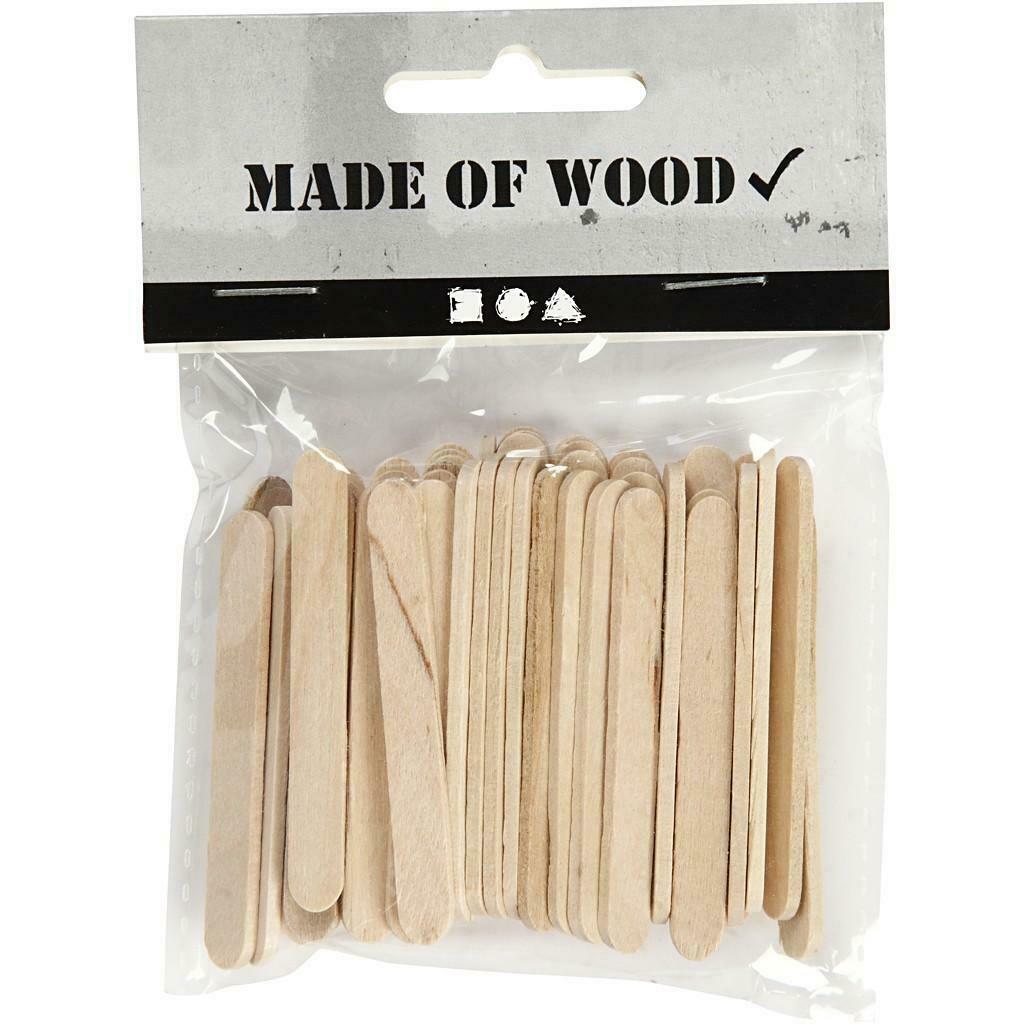 thecraftshop.net Wooden Natural Birch Mini Craft Lollipop Lolly Sticks - Pack of 50 - 5.5cm x 6mm 5712854117661
