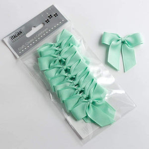 thecraftshop.net Italian Options 5cm Grosgrain Ribbon Self Adhesive Craft Bows - Mint Green