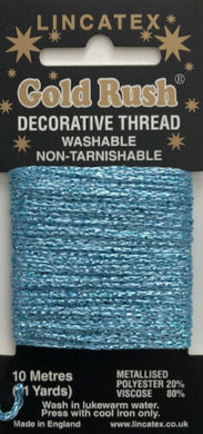 www.thecraftshop.net Lincatex Gold Rush Metallic Decorative Glitter Embroidery Thread 10m - PALE BLUE