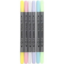Load image into Gallery viewer, Creativ - Double Tip Permanent Fabric Textile Markers - Pastels
