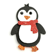 Load image into Gallery viewer, thecraftshop.net - Italian options - glitter christmas penguin card toppers  - 	5038168042247
