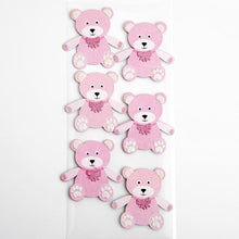 Load image into Gallery viewer, thecraftshop.net Italian Options - Baby Pink Teddy Bear Card Toppers - Pack of 6
