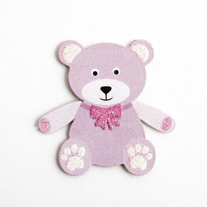 thecraftshop.net Italian Options - Baby Pink Teddy Bear Card Toppers - Pack of 6
