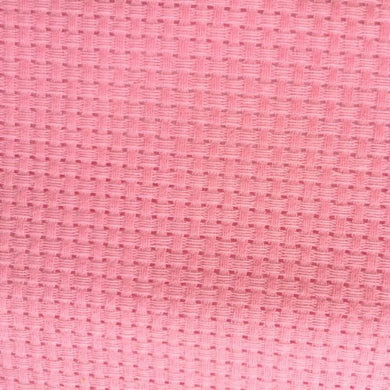 www.thecraftshop.net Trucraft - Binca Embroidery Cross Stitch Fabric - 25cm x 35cm - Pink
